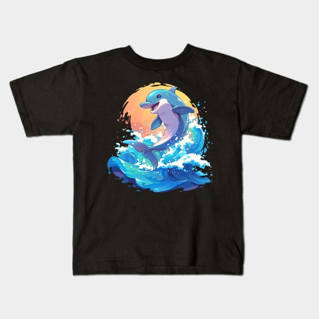 dolphin Kids T-Shirt by boxermaniac